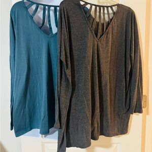 Pinkblush Women's Maternity Tunics - Teal and Charcoal